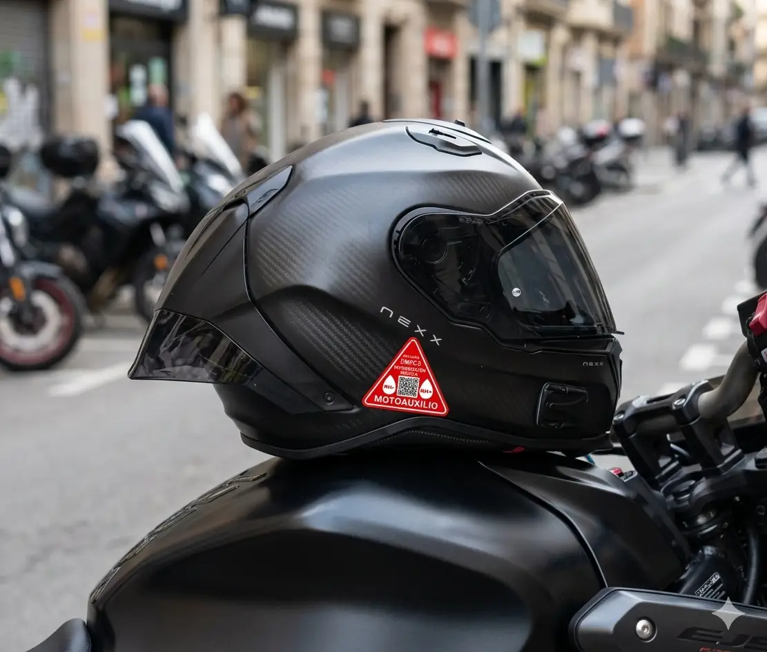 Casco con chip MotoAuxilio — vista 1